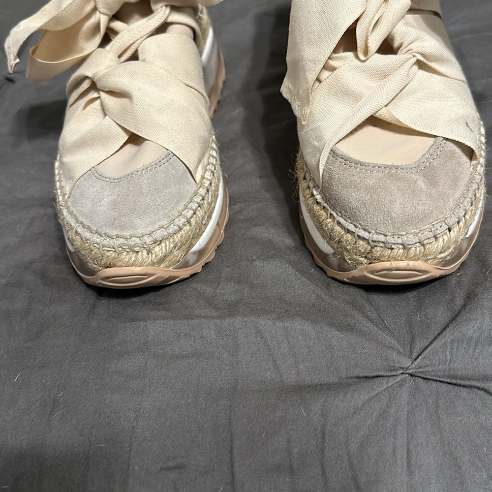 Free People Cream and Tan Espadrille Platform Sneaker - Picture 4 of 12